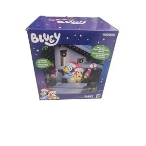 Gemmy Ludo Bluey & Bingo Christmas Lightshow Projection Swirling Storm *New